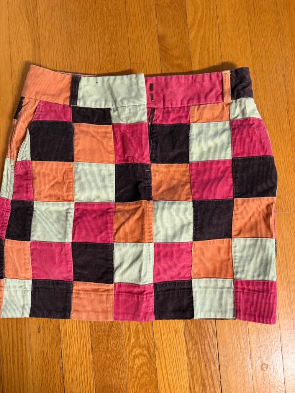 Vineyard Vines Colorblock Corduroy Patch Skirt